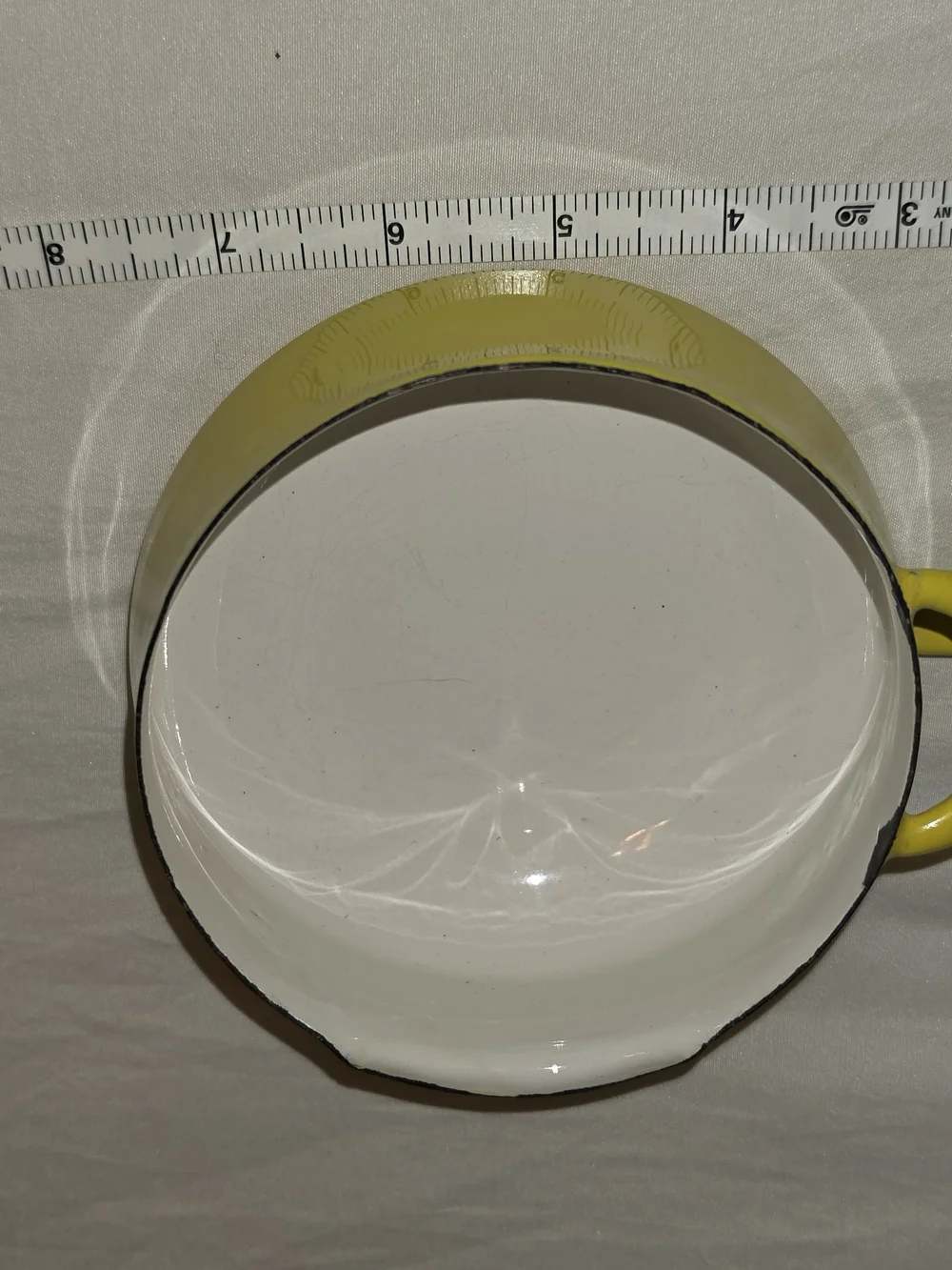 Yellow Enamel Ceramic Saucepan - Classic Kitchen Cookware